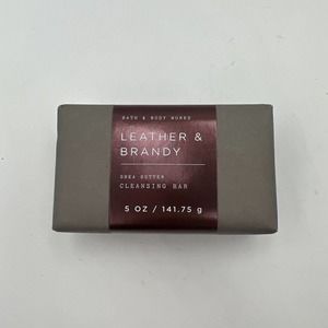 NEW Bath & Body Works Mens Collection Leather & Brandy Shea Butter Cleansing Bar